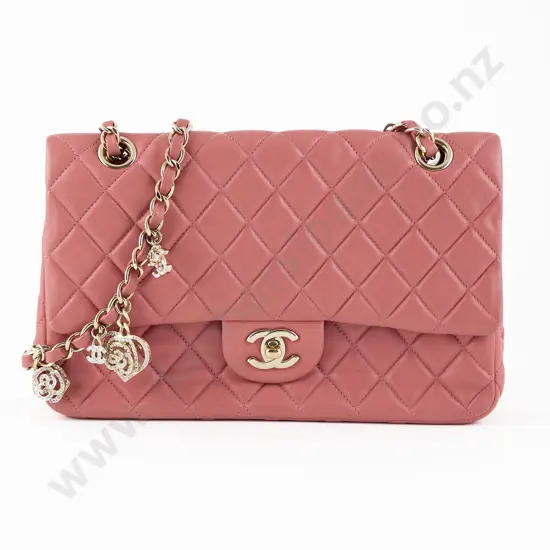Chanel Limited Edition Lambskin Quilted Shoulder Bag with Valentine Charms