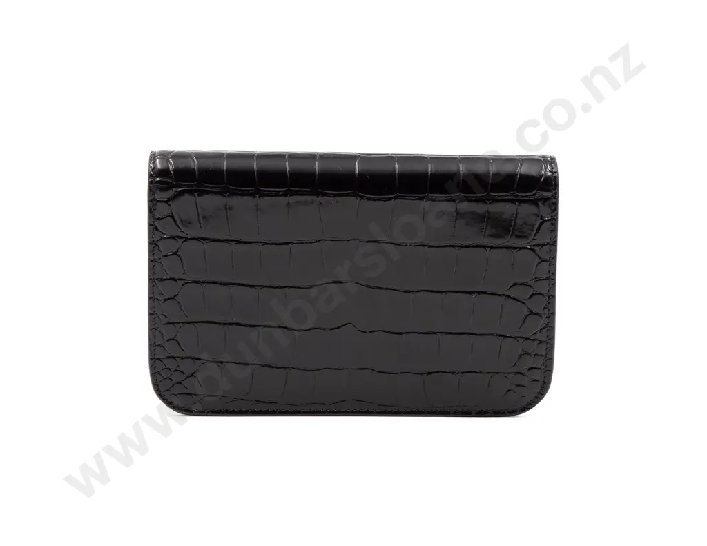 Balenciaga 'B' Embossed Black Leather Chain Crossbody Bag Image 1++
