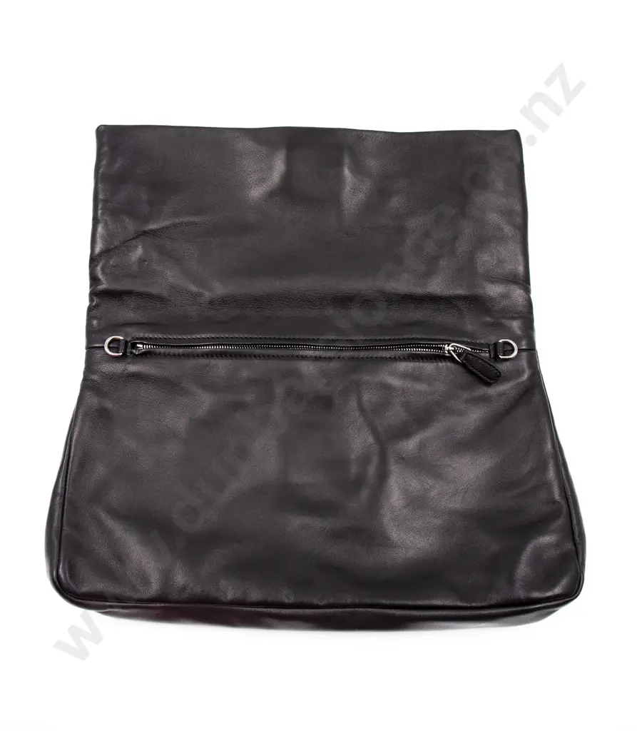 Miu Miu Black Nappa Leather Crystal Fold Over Clutch Image 1++
