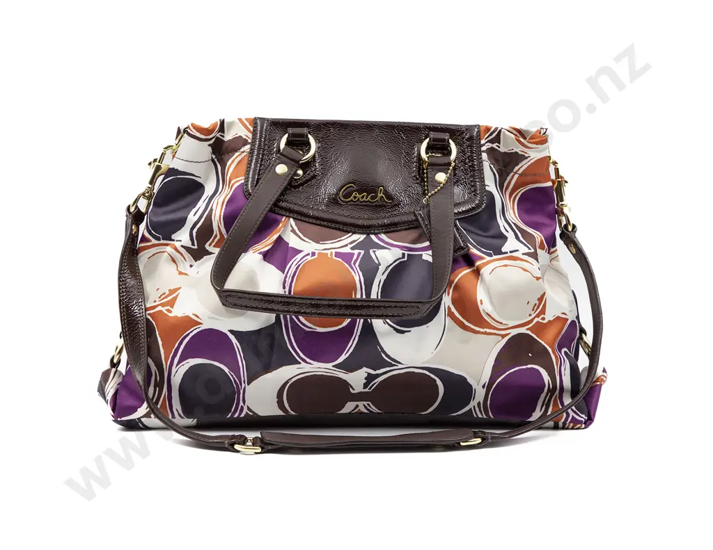 Coach Purple/Orange Ashley Bag Image 1++