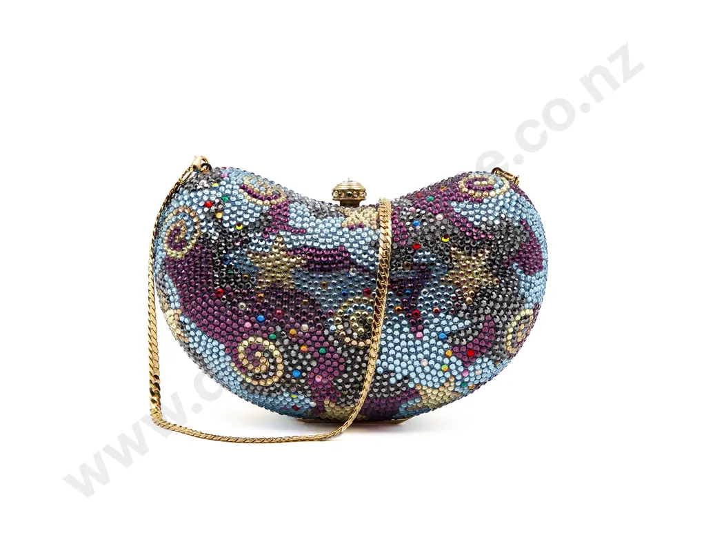 Olga Berg Colourful Celestial Rhinestone Evening Purse Image 1++