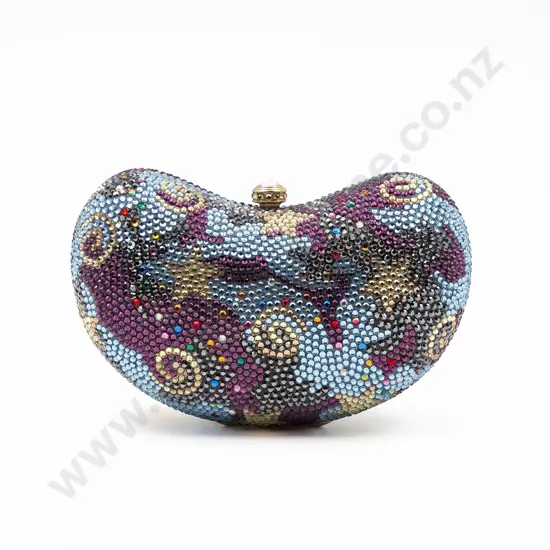 Olga Berg Colourful Celestial Rhinestone Evening Purse