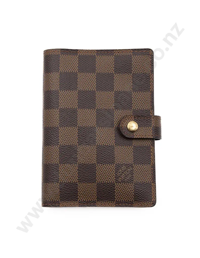 Louis Vuitton Damier Ebène Six Ring Agenda Cover Image 1++