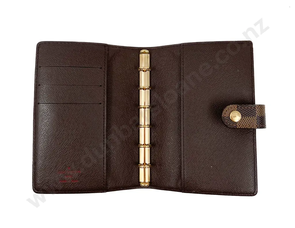 Louis Vuitton Damier Ebène Six Ring Agenda Cover Image 1++