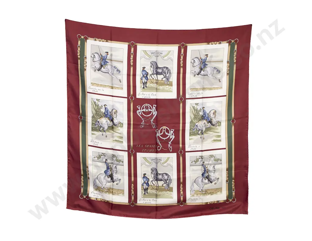 Céline Paris Le Grands Ecuyers Silk Scarf Image 1++