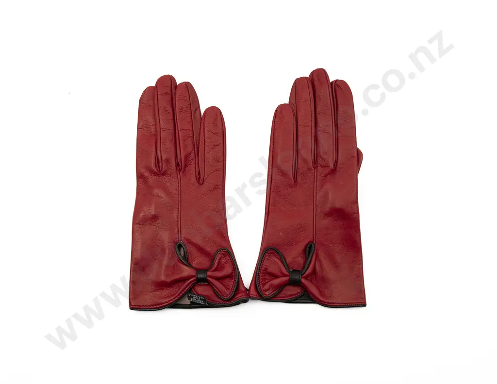 Piumelli Milano Red Leather Gloves Image 1++