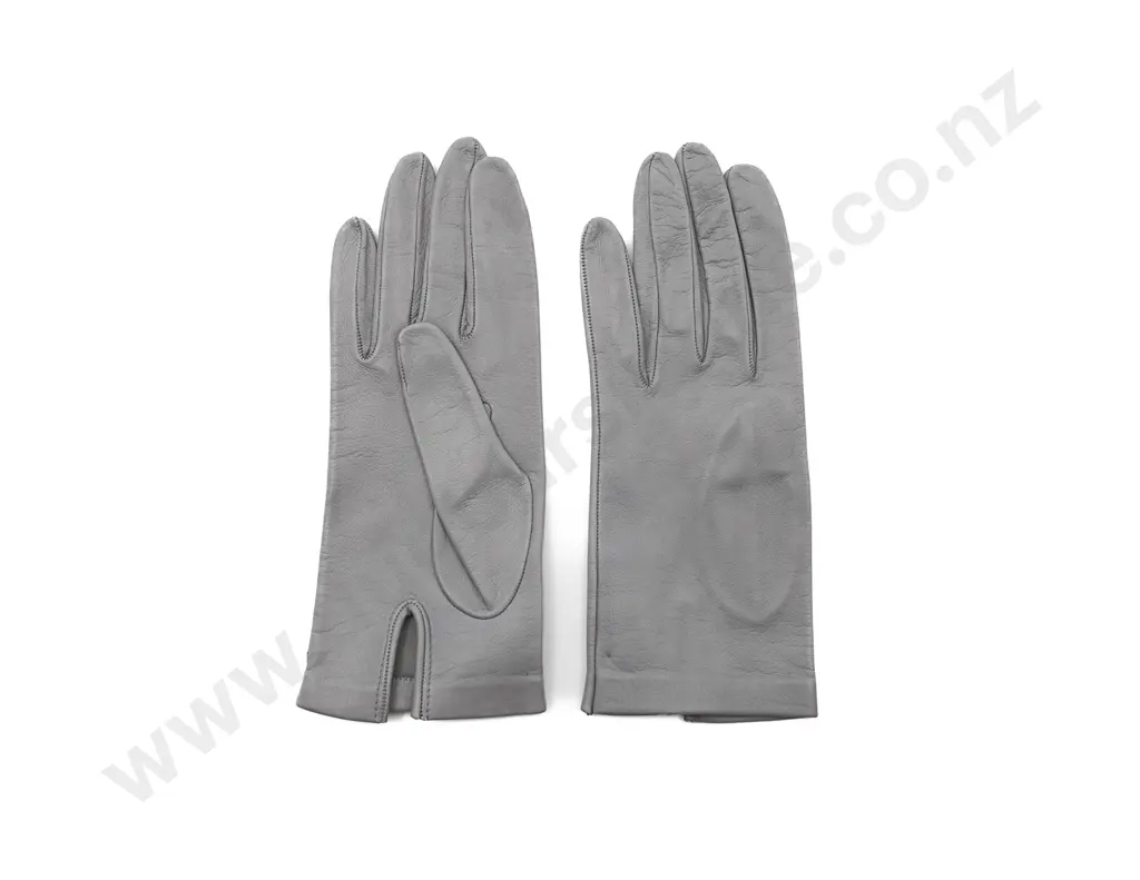 Fine Grey Leather Gloves Image 1++