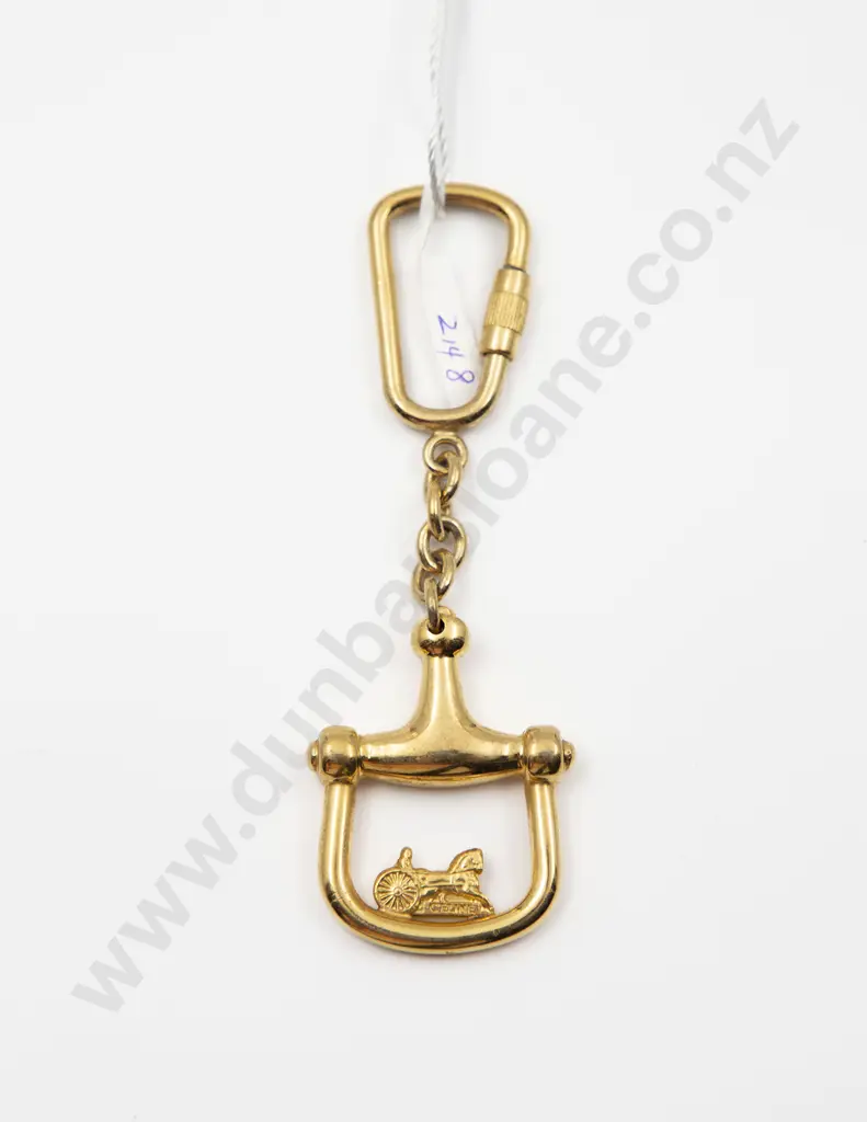 Celine Paris Key Chain with Celine Logo Image 1++