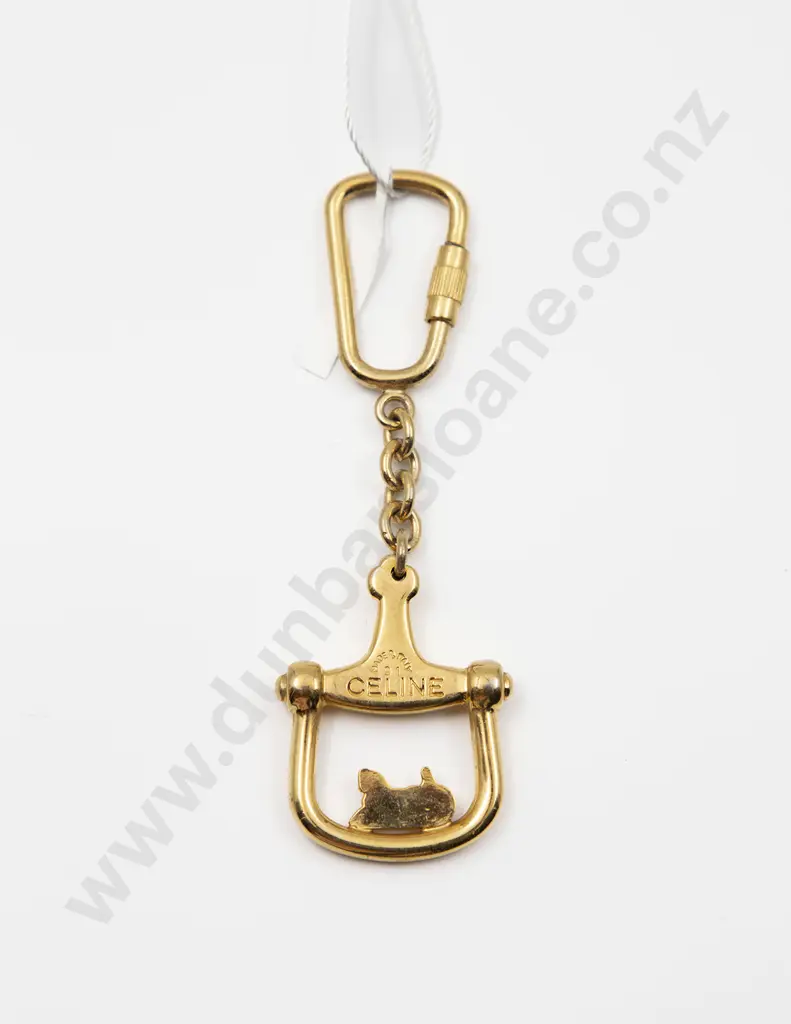 Celine Paris Key Chain with Celine Logo Image 1++