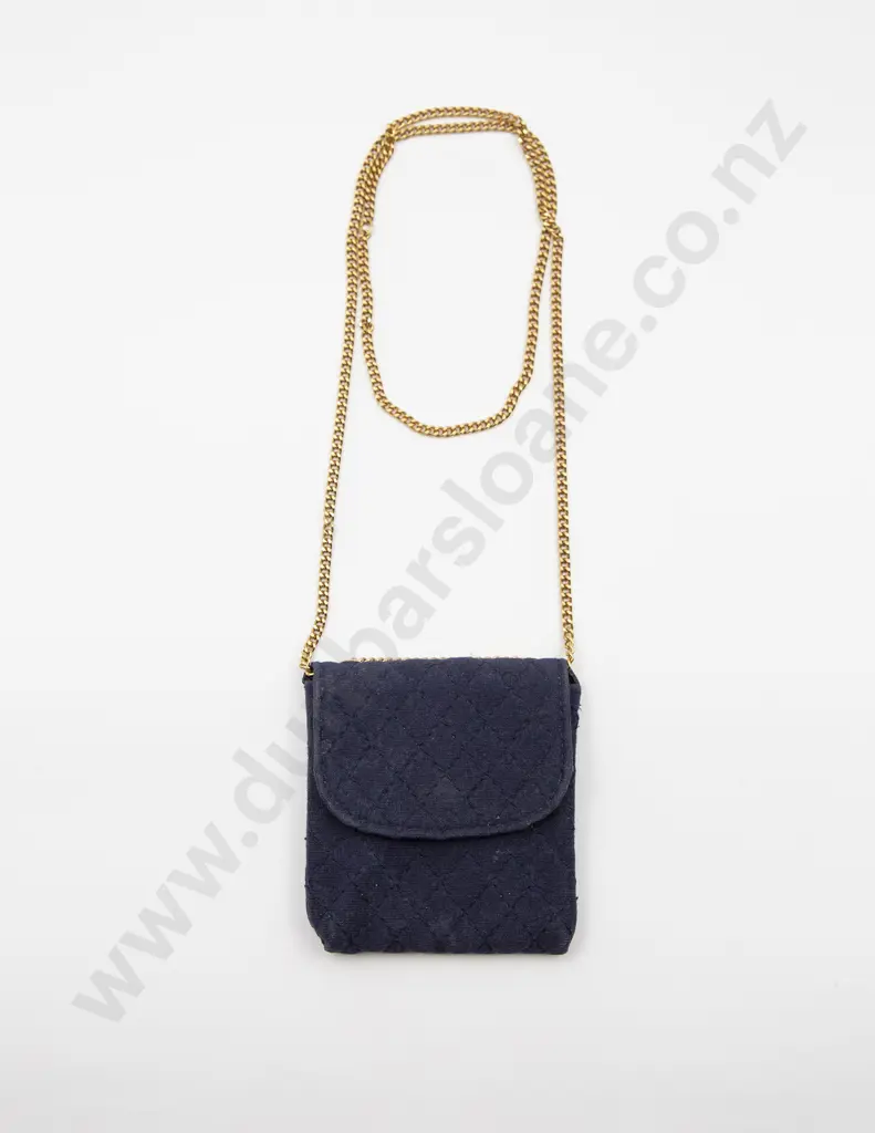 Chanel Micro Bag on Chain Blue with Gold Hardware Image 1++