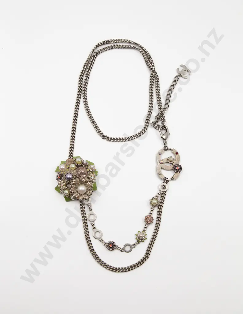 Chanel 2005 Camellia Flower Chain Link Belt-Necklace Image 1++