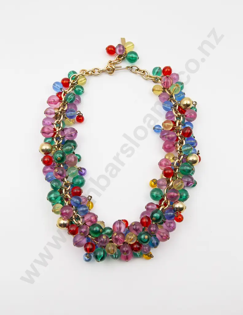 Gianni Versace Multicoloured Bead Pop Art Collar Image 1++