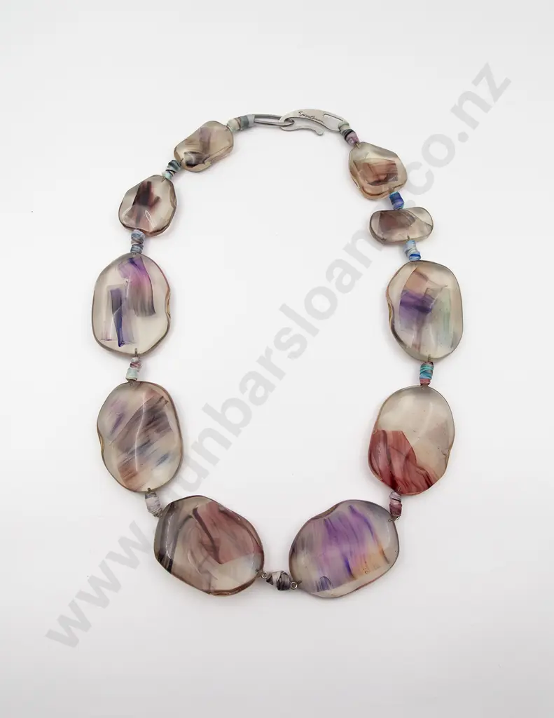 Giorgio Armani Slightly Graduated Resin Necklace Image 1++
