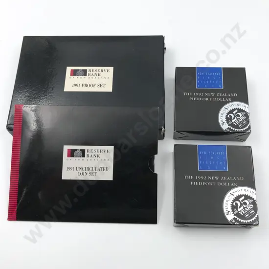NZ 1991 Rugby World Cup Coin Sets