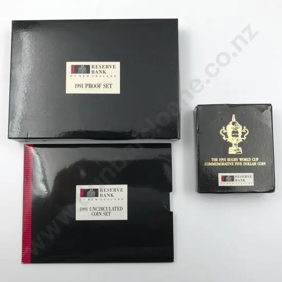 NZ 1991 Rugby World Cup Coin Sets
