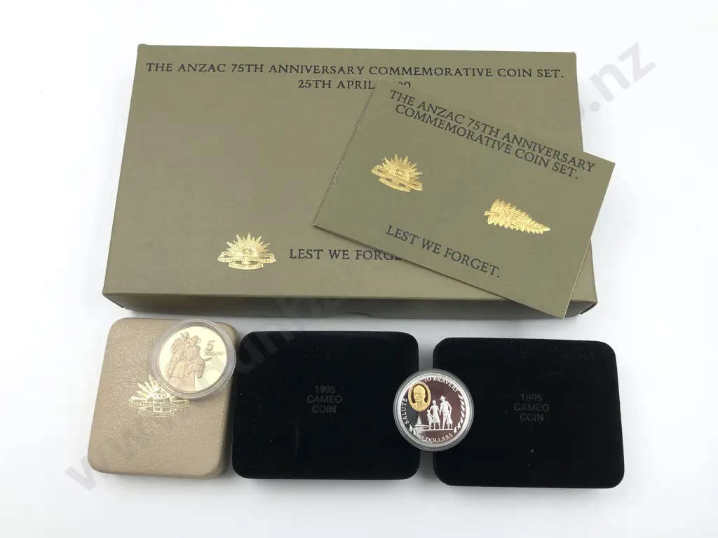 Anzac 75th Anniversary Commemorative Coin Set Image 1++