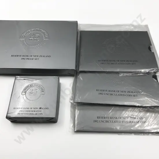 NZ 1992 Decimal 25Years Coin Sets
