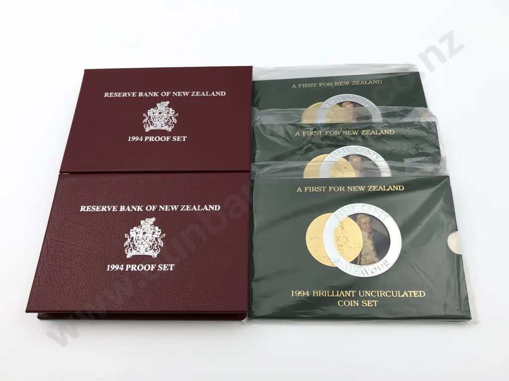 NZ 1994 50 cents Endeavour Coin Sets Image 1++