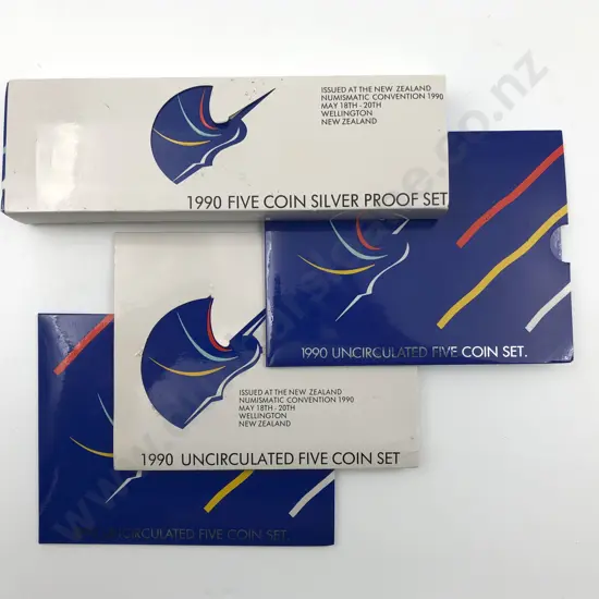 NZ 1990 Numismatic Convention Coin Sets