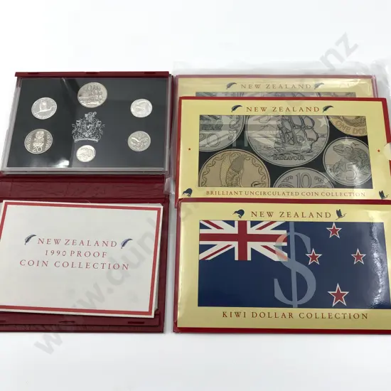 NZ 1990 Kiwi Dollar Coin Sets