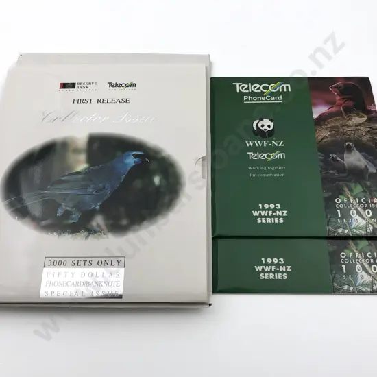 NZ Reserve Bank And Telecom $50 Phonecard/Banknote x2