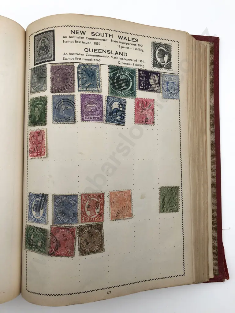 Antique World Stamp Album Image 1++