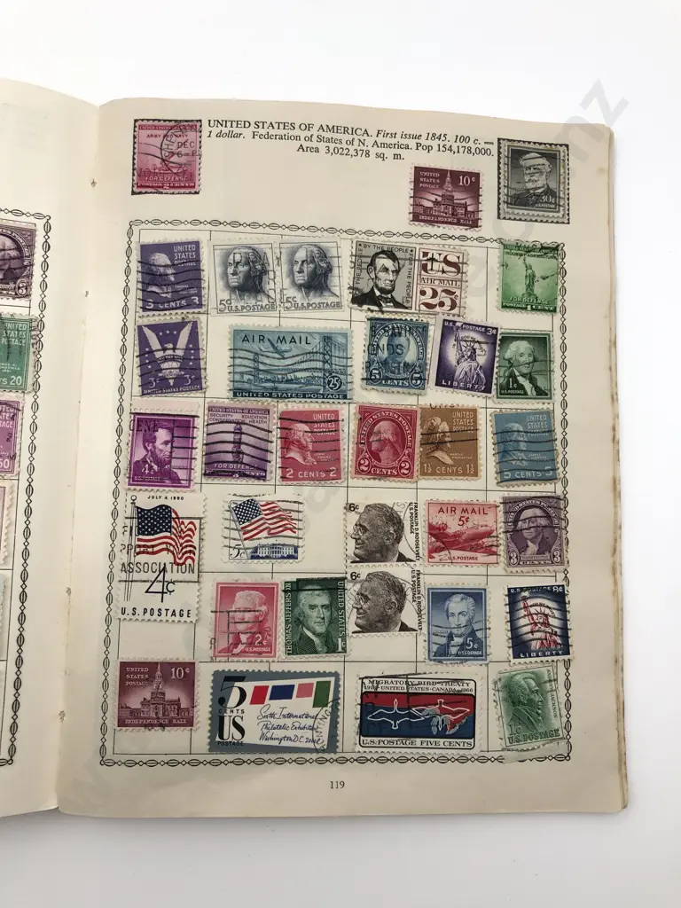 Three Vintage Small World Stamp Albums Image 1++
