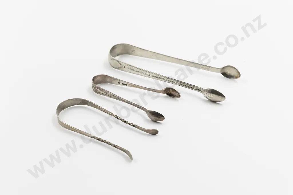 Pair Geo III S/S Sugar Tongs Image 1++