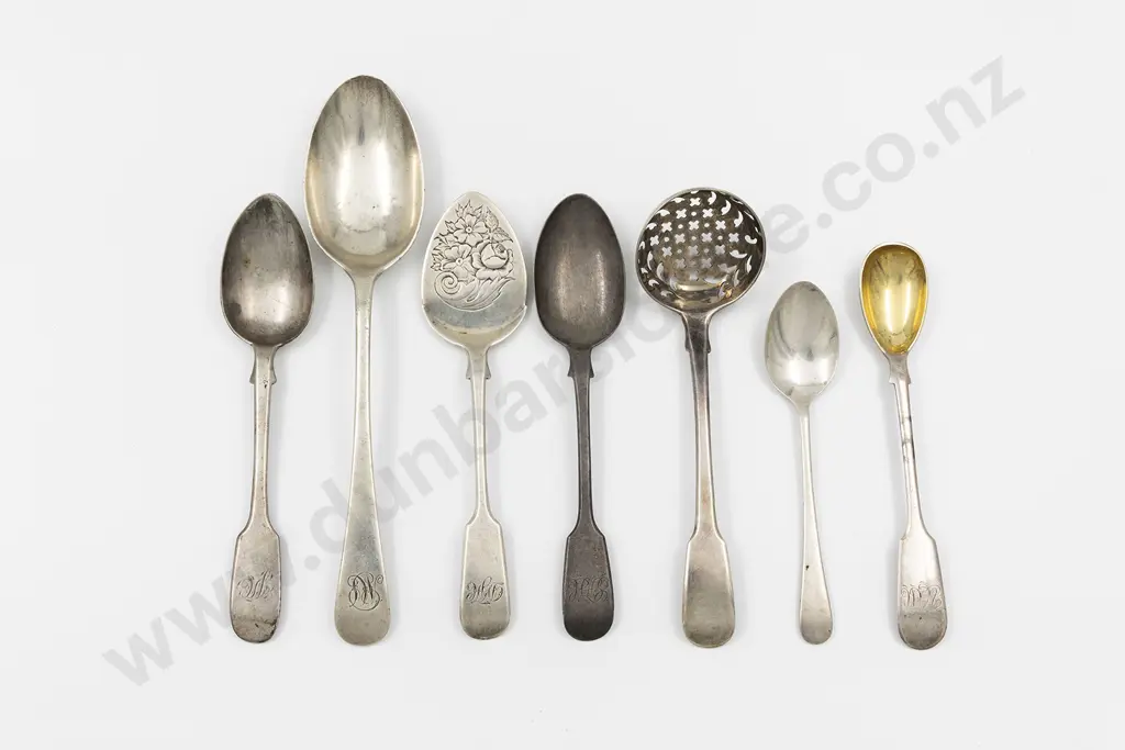 Seven Various Antique S/S Spoons Image 1++