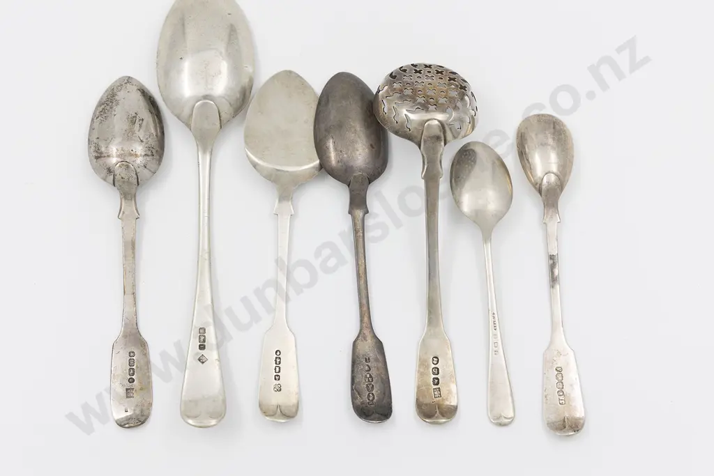 Seven Various Antique S/S Spoons Image 1++