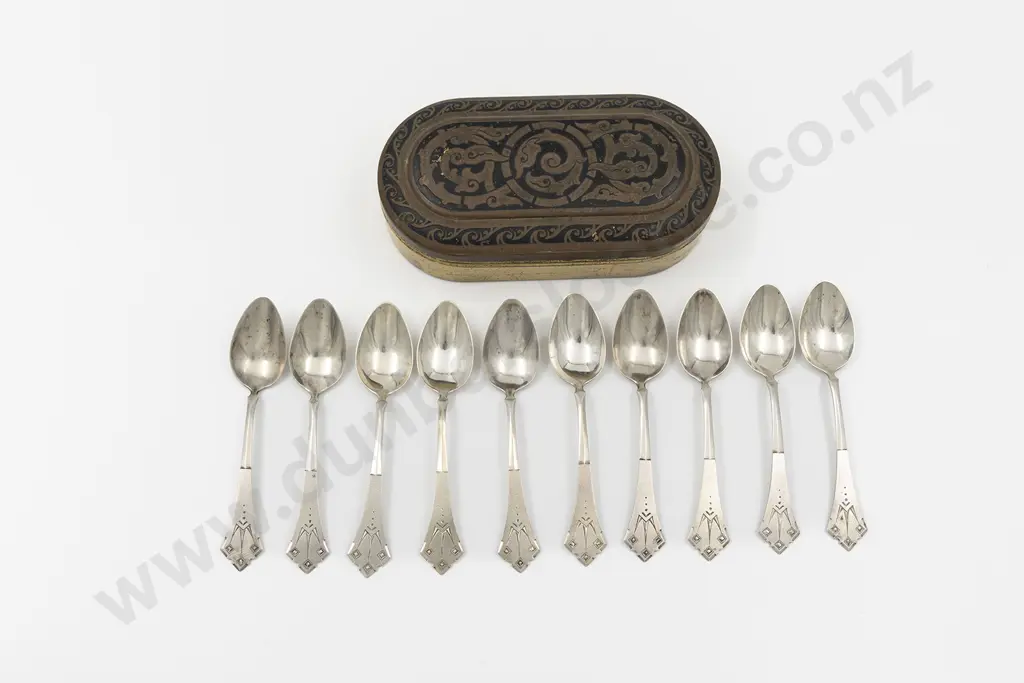 Unidentified Set Ten S/S Coffee Spoons Image 1++