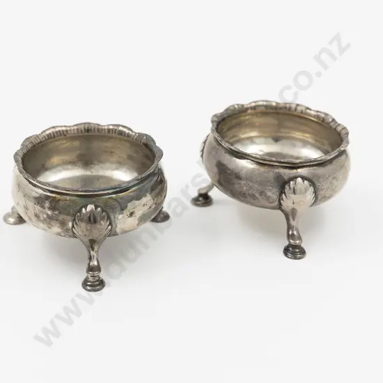 Pair Of Geo III S/S Circular Salts
