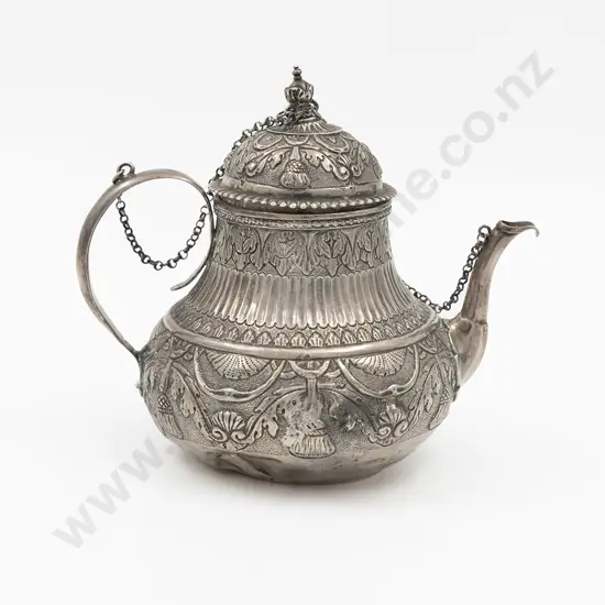 C18th Dutch Silver Teapot