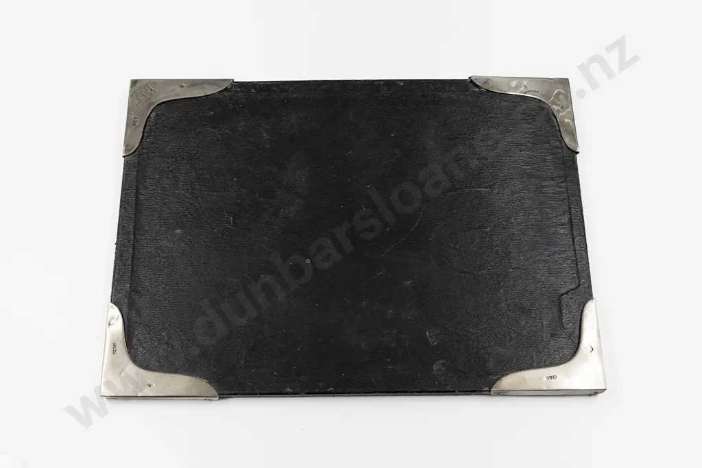 Late Vict S/S & Morocco Leather Desk Blotter Image 1++