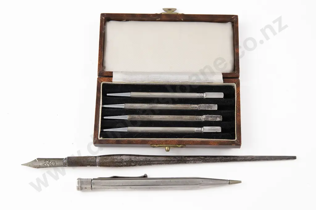 Cased Set Of Four S/S Bridge Pencils Image 1++