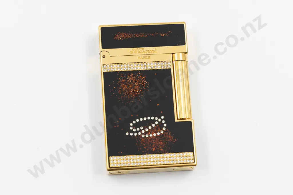 Vintage S T Dupont Gold Dust Laque De Chine Lighter Image 1++