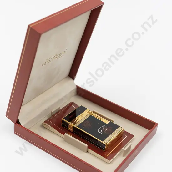 Vintage S T Dupont Gold Dust Laque De Chine Lighter