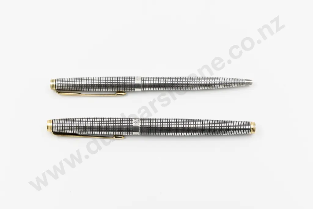 Vintage USA S/S Cisele Parker Fountain Pen and Ballpoint Pen Image 1++