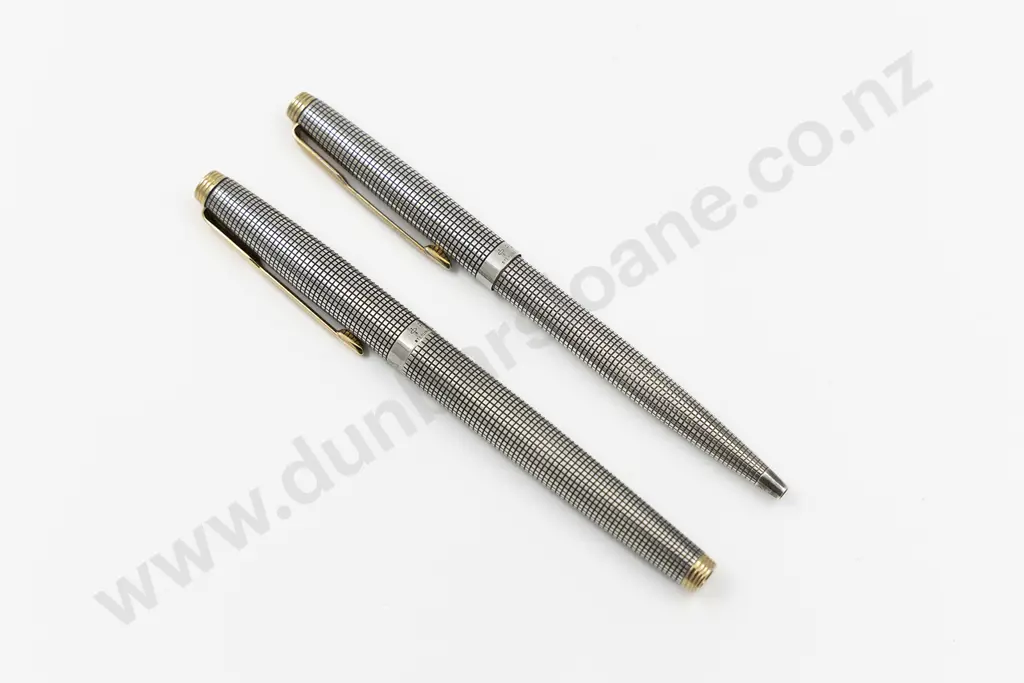 Vintage USA S/S Cisele Parker Fountain Pen and Ballpoint Pen Image 1++