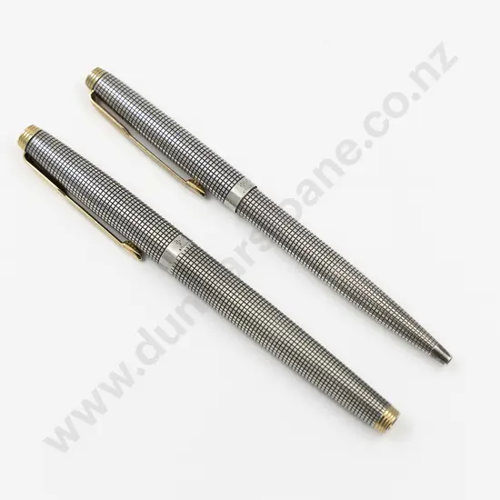 Vintage USA S/S Cisele Parker Fountain Pen and Ballpoint Pen