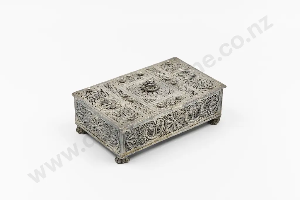 Eastern Silver Filigree Box Image 1++