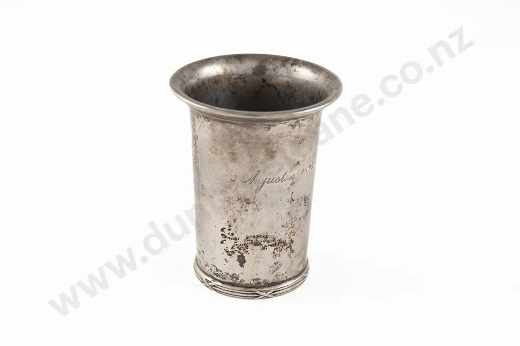 Dutch Silver Christening Beaker Image 1++