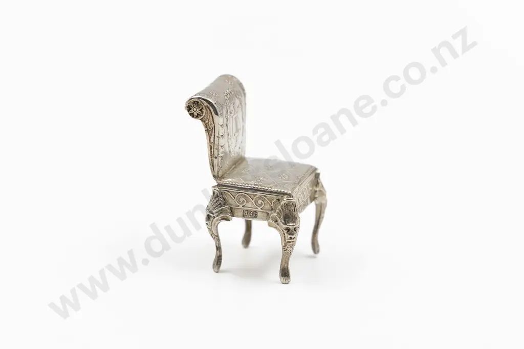 .925 Silver Miniature Chair Image 1++
