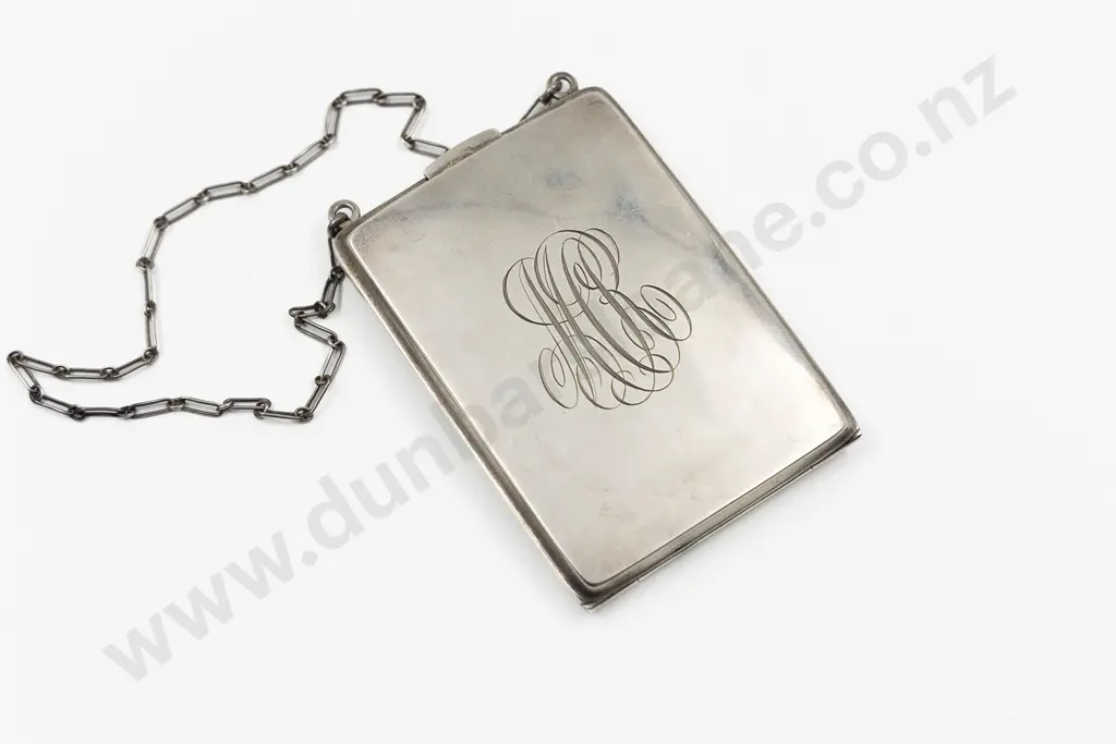 Fine Quality American S/S & Enamel Cigarette Case/Compact/Coin Holder Image 1++