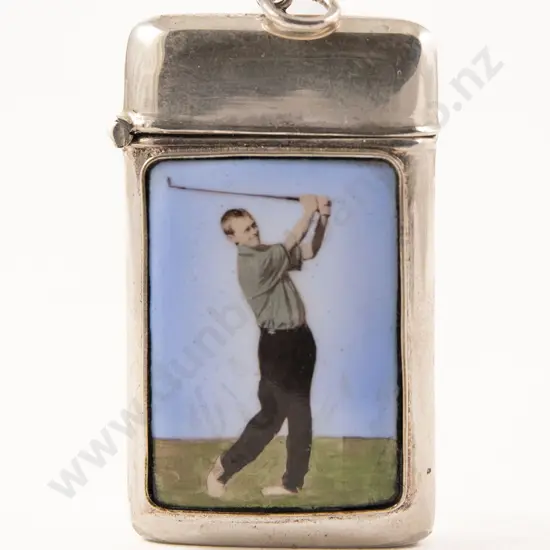 Rare S/S Golfing Vesta Case