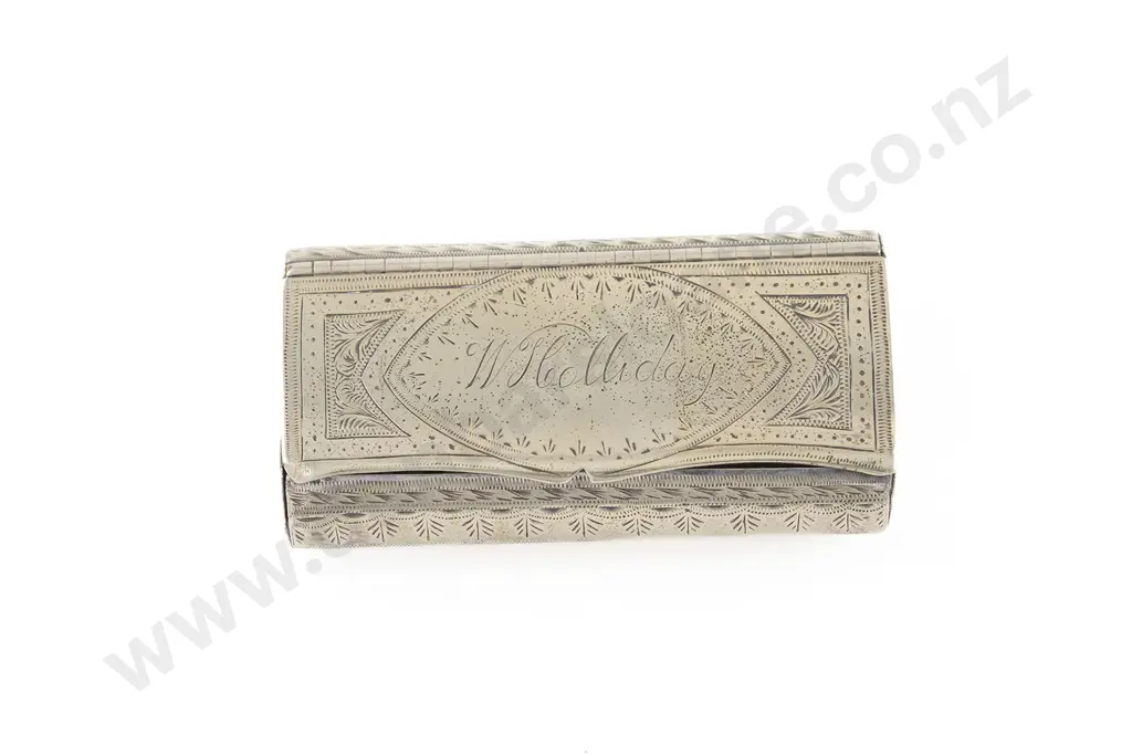 Unmarked C19th Silver? Gilt Snuff Box Image 1++