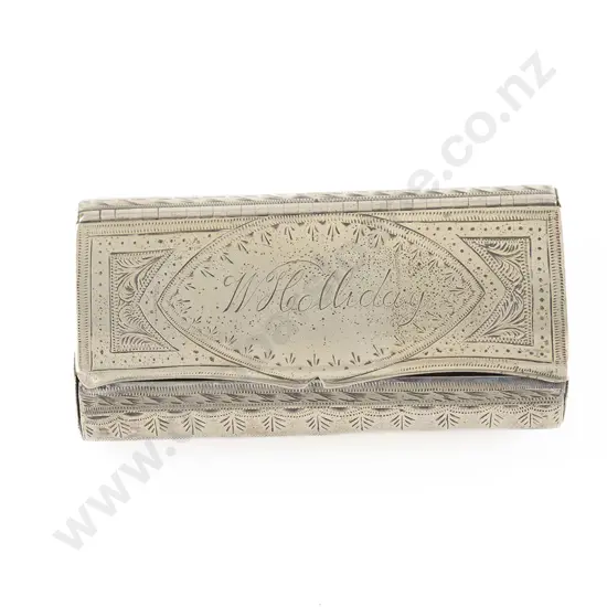 Unmarked C19th Silver? Gilt Snuff Box