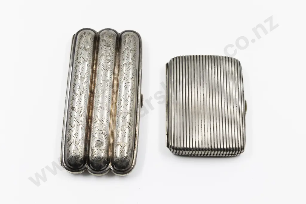 Edward VII S/S Three Section Cigar Case Image 1++