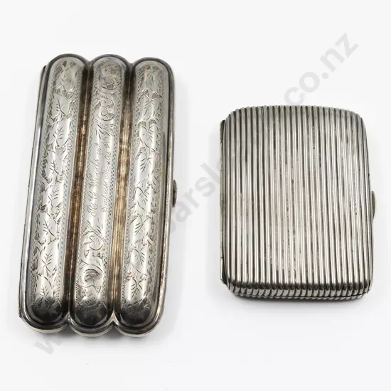 Edward VII S/S Three Section Cigar Case