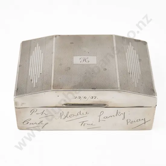 Art Deco S/S Cigarette Box